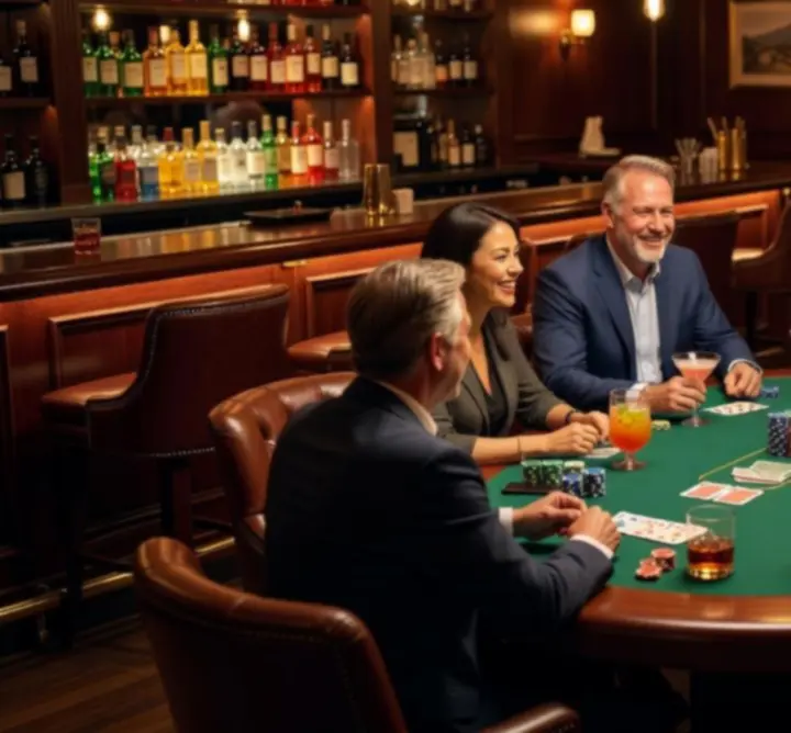 Stół pokerowy podczas wieczornego wydarzenia w AltosEvent